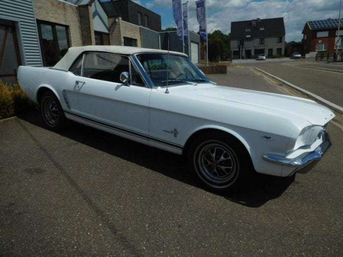 white Ford Mustang 1965 convertible #711