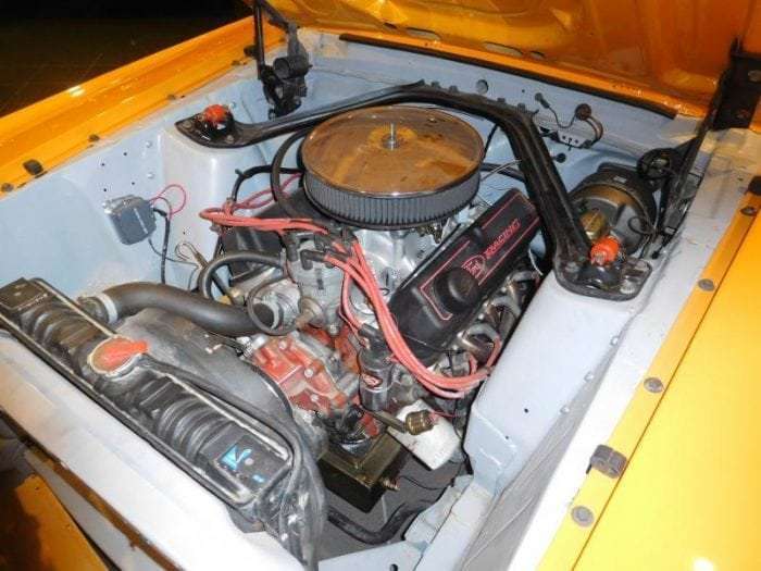 Grabber orange racer Ford Mustang 1970 fastback "trans am" motor #713
