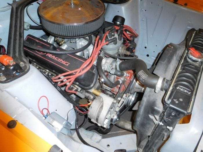 Grabber orange racer Ford Mustang 1970 fastback "trans am" motor #713